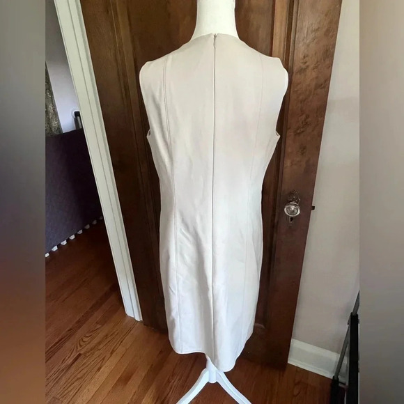 Akris Punto Neutral Sheath Midi Sleeveless Dress Women Size L - Picture 3 of 8